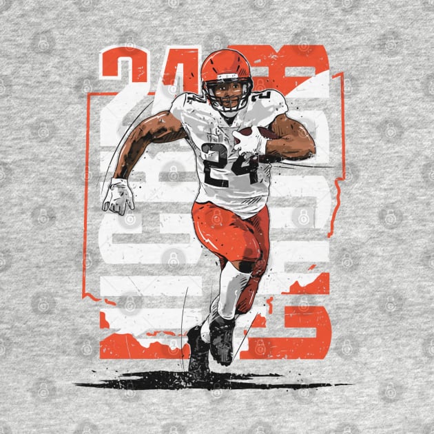 Nick Chubb Cleveland Vertical Name by MASTER_SHAOLIN